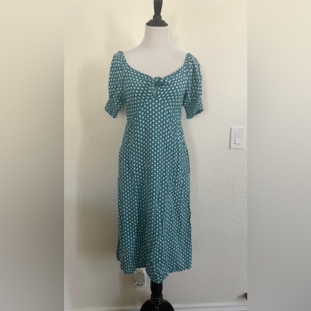 Mimi Chica Blue‎ Puff Sleeve Midi Dress